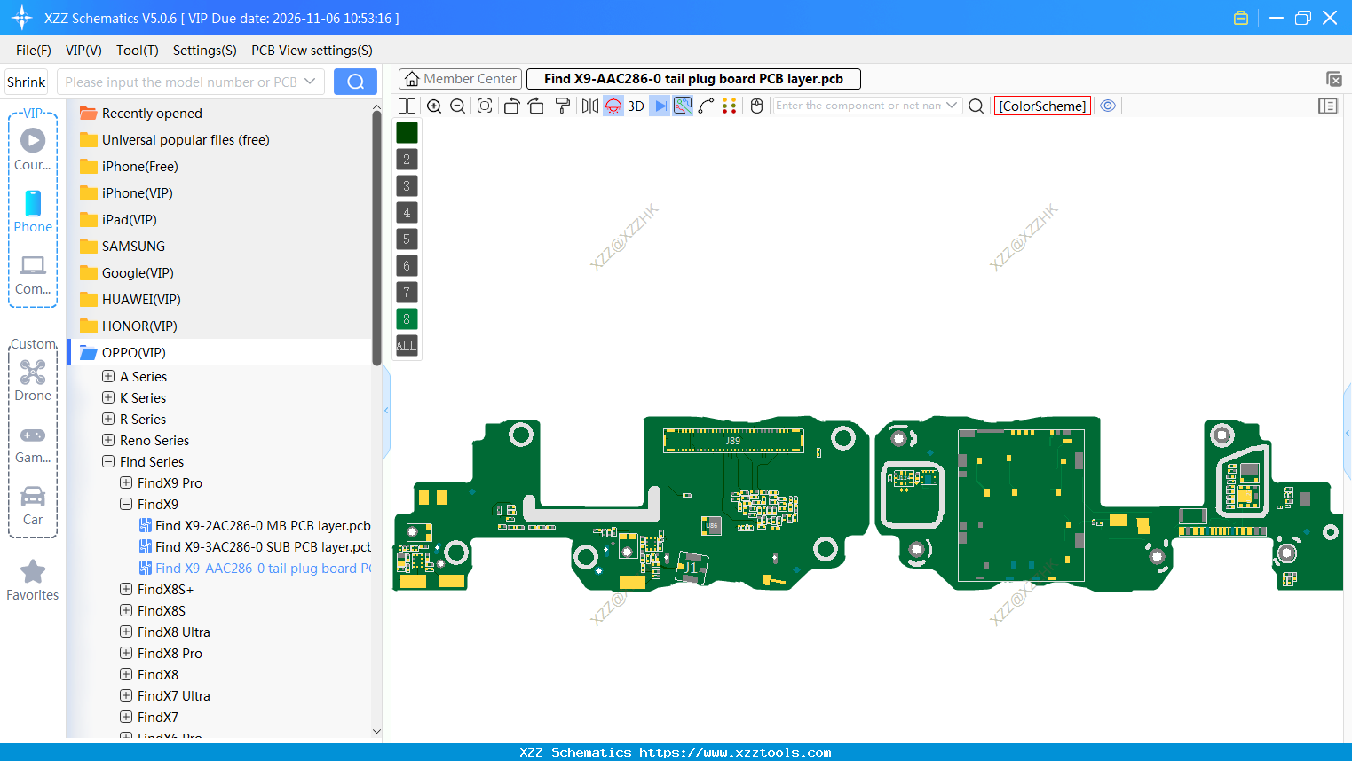 OPPO Find X9-AAC286-0 Tail Plug Board PCB Layer